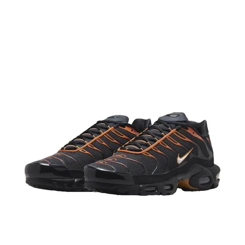 Męskie i damskie buty do biegania Nike Air Max Plus TN Wygodne, oddychające, antypoślizgowe, trwała poduszka powietrzna, pomarańczowa/biała poduszka