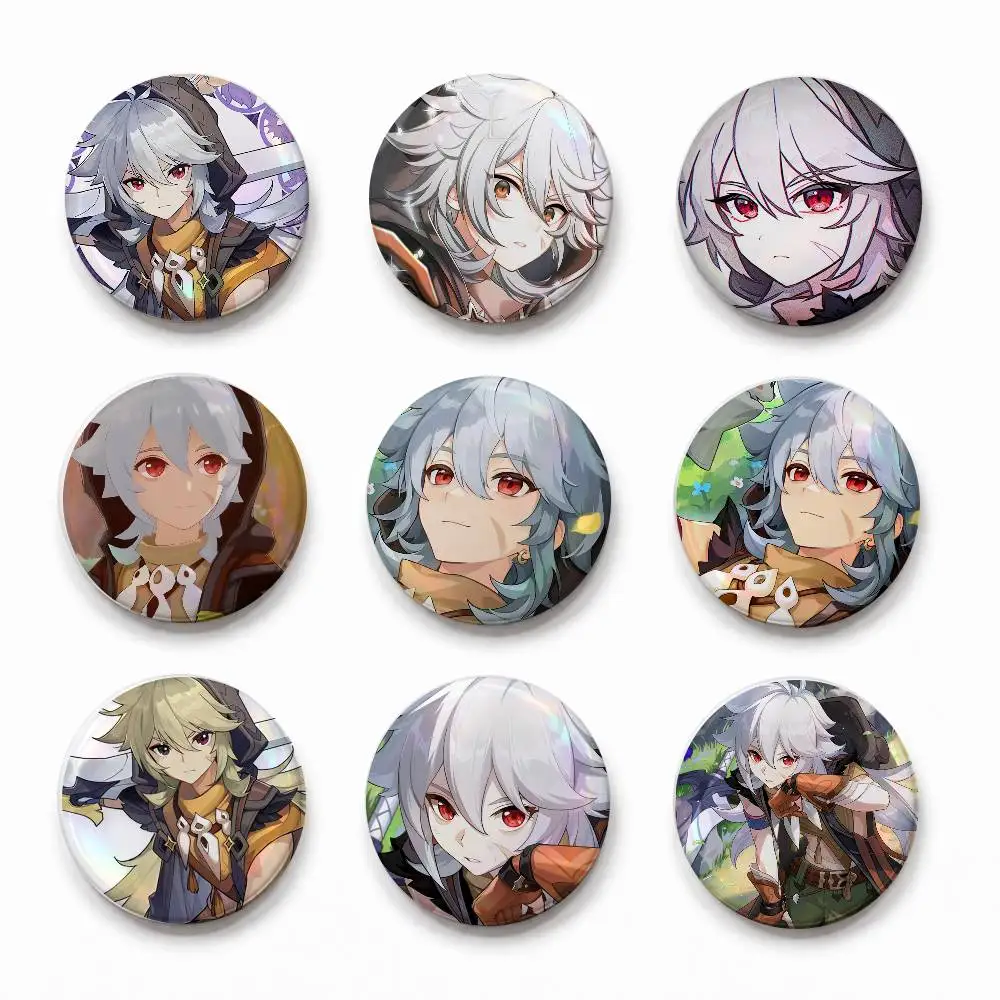 Ra-szor- Genshn Impa-sct Cute Cool Round Pin Badge Set For Anime Game Music Cartoon Fans Backpack Denim Jacket Hat Decoration