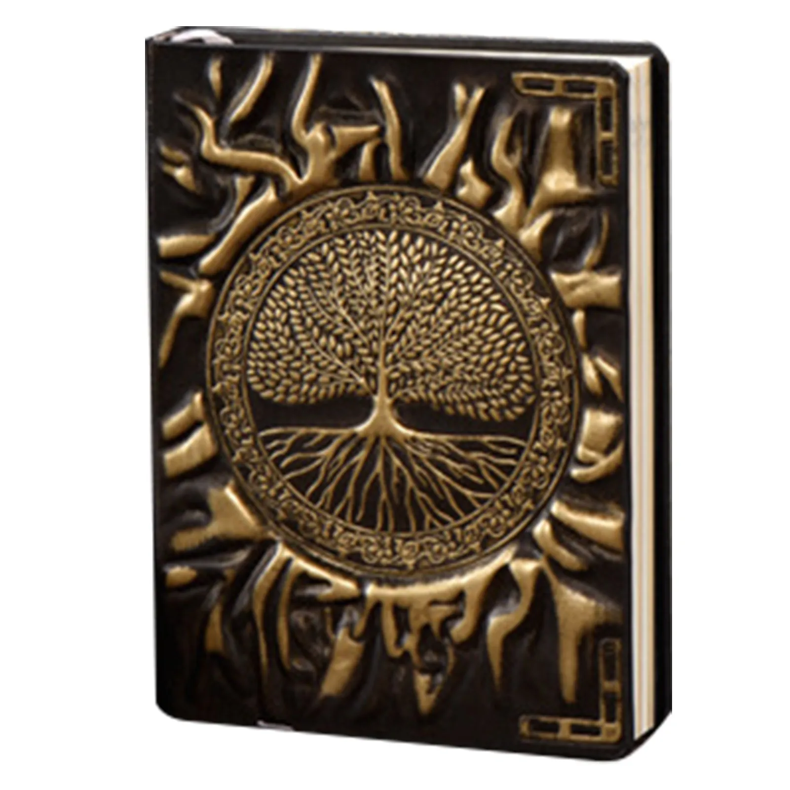 3D Vintage Embossed Tree of Life A6 Notebook Personality Embossed Diary Exquisite Retro Leather Notebook Business Gift 13.5*10cm