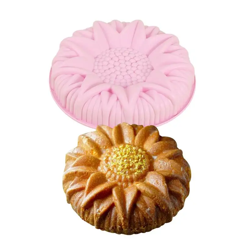 

Sunflower Fondant Mold Food Grade Temperature-Resistant Cake Pudding Mold Party Cake Bakeware Easy Release Non-stick Cake