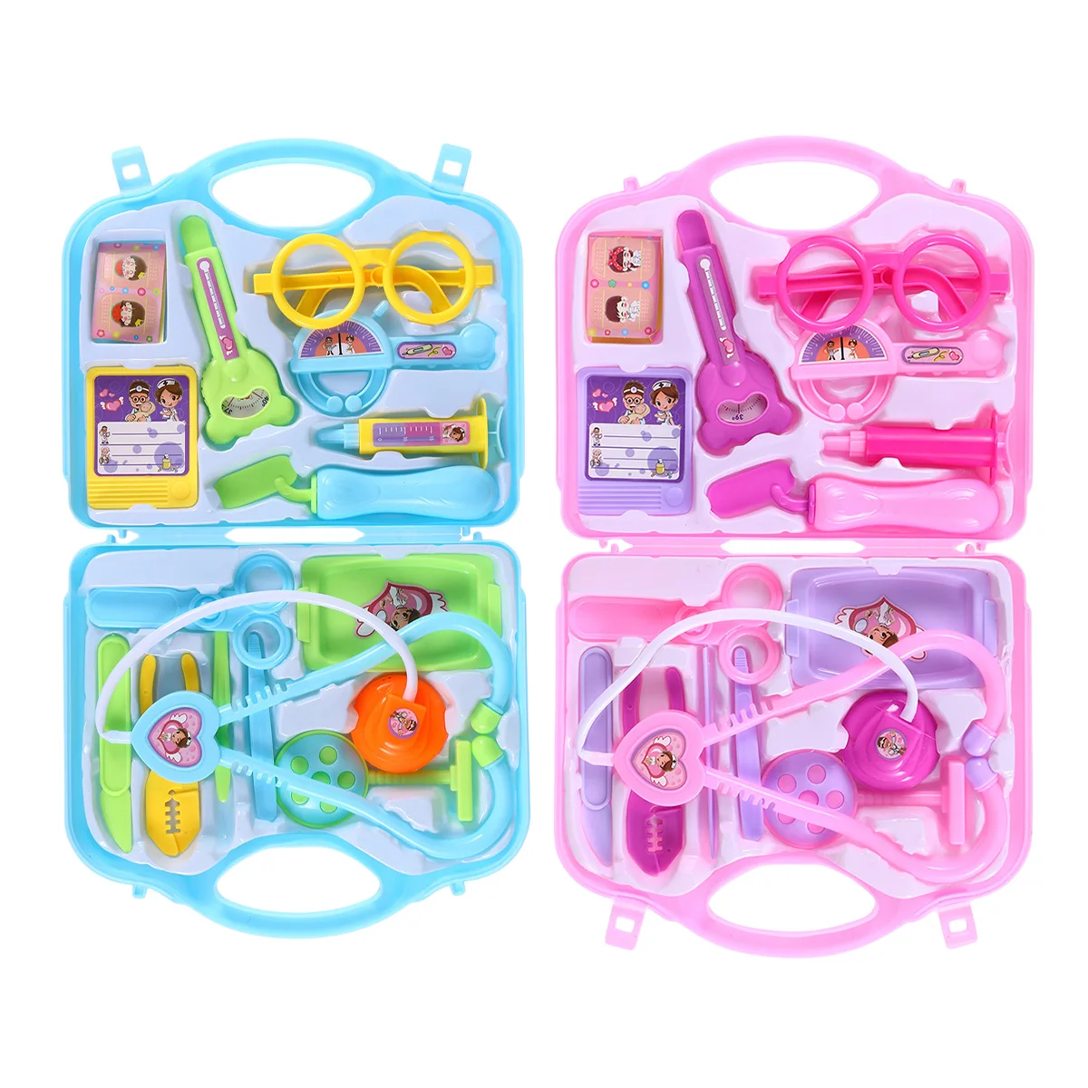 

Simulated Stethoscope Medical Toys Set Kids Kitchenware Pretend Aid Toy Realistic Design Safe Plastic