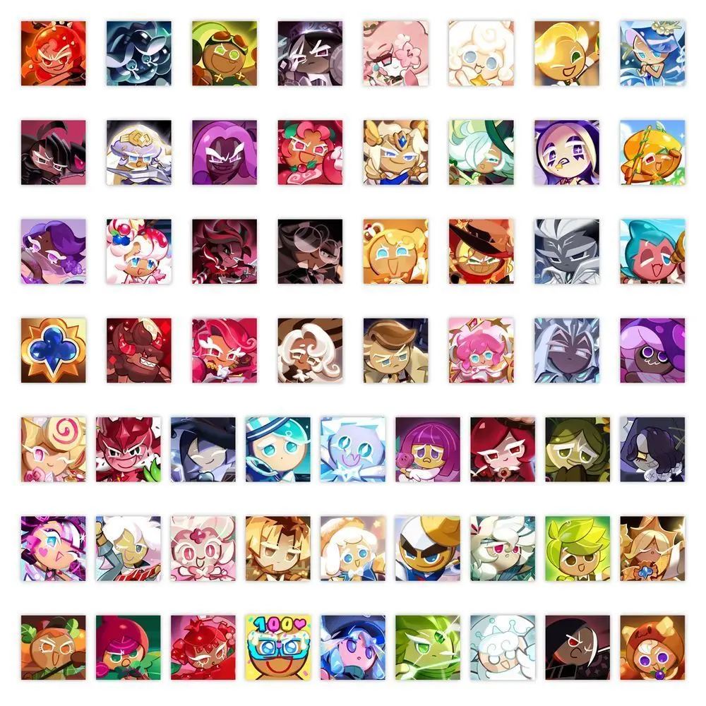 4 Sheets Game Cookie Run Kingdom Stickers DIY Diary Laptop Luggage Skateboard Graffiti Decals Fun Classic Stickers