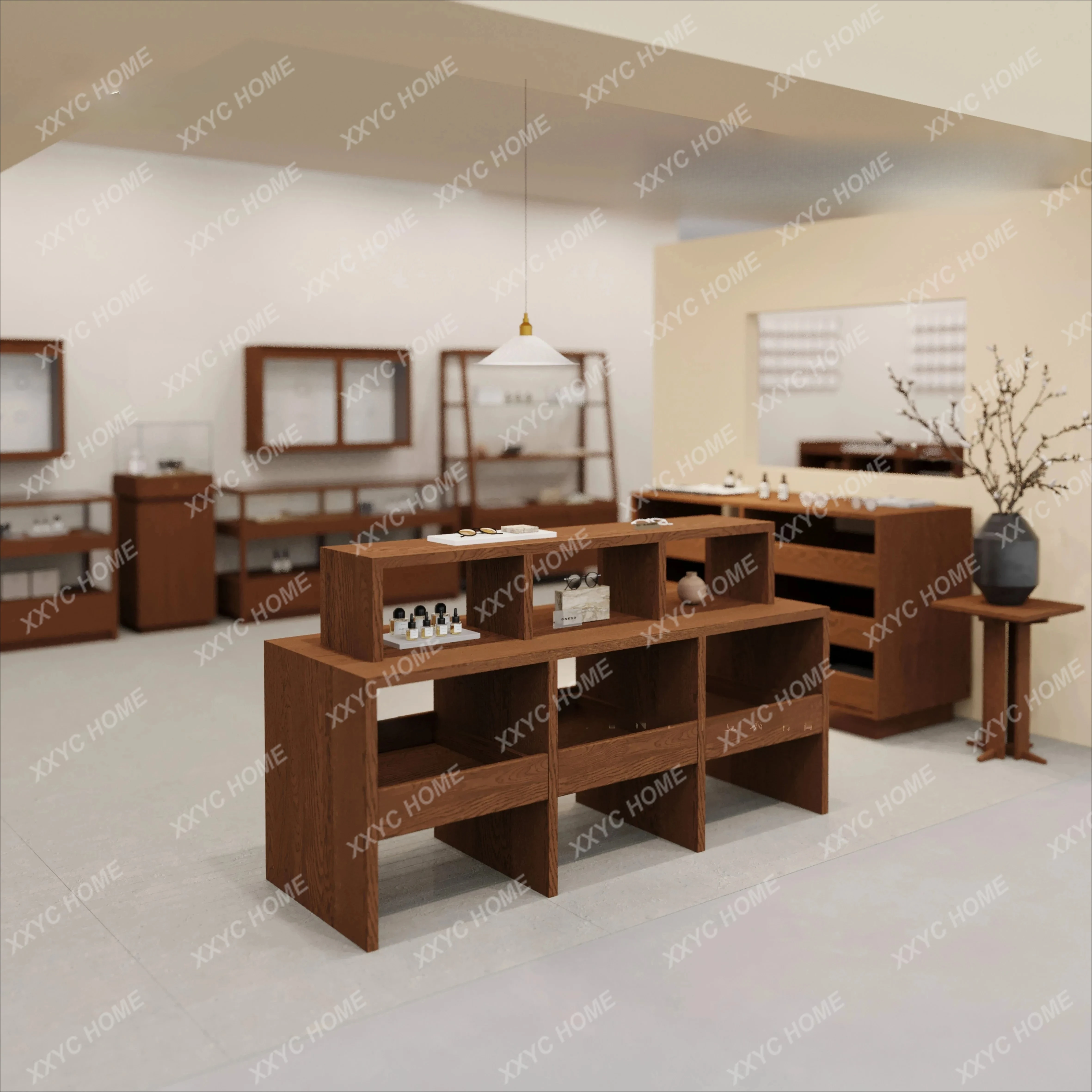 X-S jewelry display stand, flowing water platform, Zhongdao shelf, wall storage cabinet, booth display rack HG