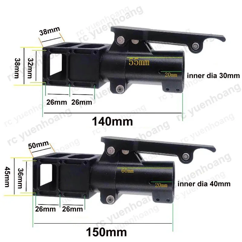 1PCS 20/25/30/40mm Horizontal Folding Arm Carbon Foldable Connection Joint w Buckle for Agricultural Plant Protection Drone Part
