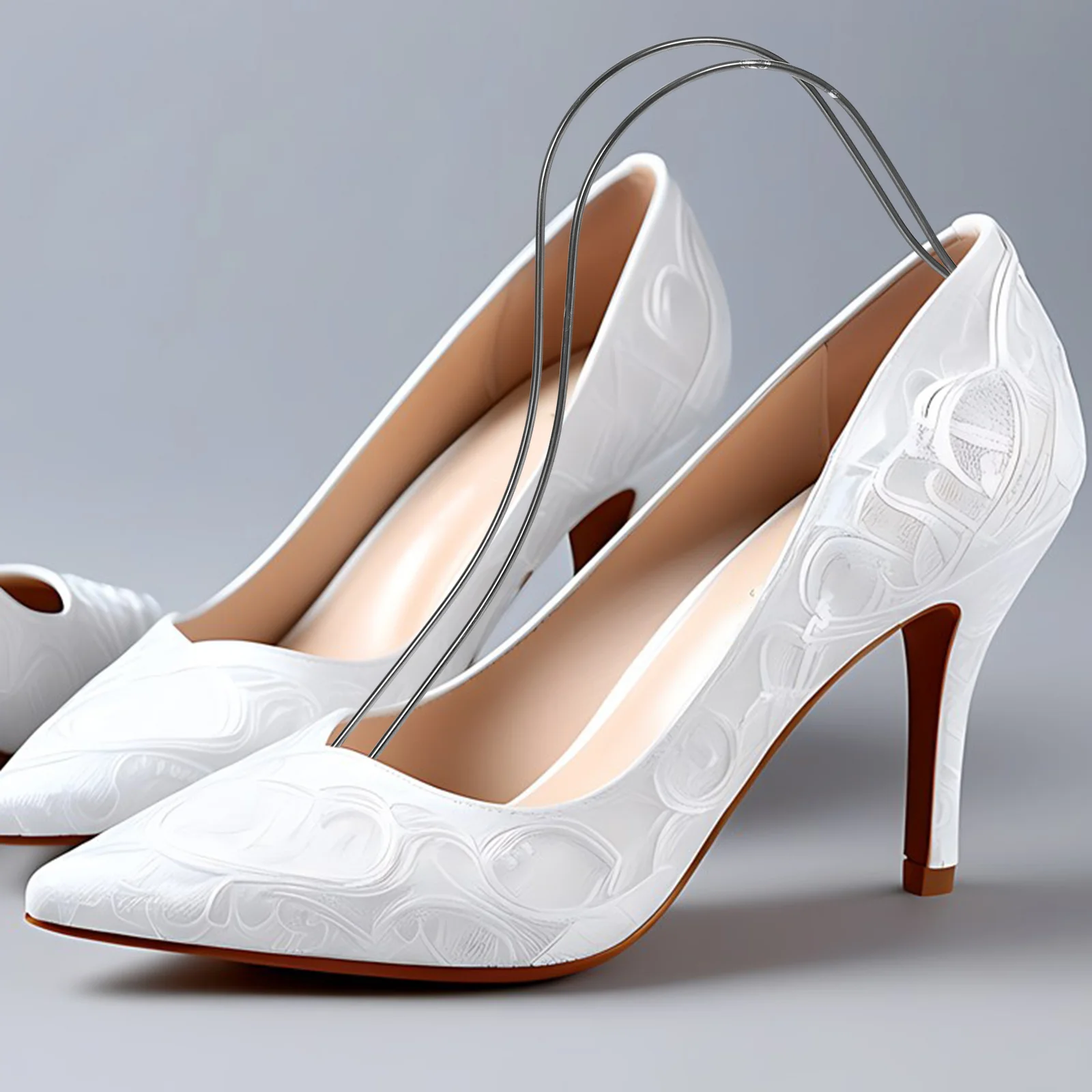 

2Pcs Stainless Steel Shoe Shaper Holder High Heel Sandal Display Prevents Deformation Enhanced Visual Appeal