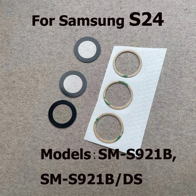 New For Samsung Galaxy S24 Plus Ultra Back Rear Camera Glass Lens With Sticker Adhesive Repair Parts