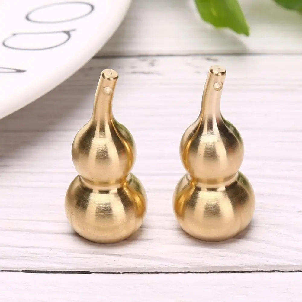 2Pcs Chinese Fengshui Small Bronze Bottle Gourd Hollow Calabash Cucurbit Pendant