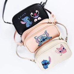 Disney Stitch Leder Umhängetaschen Kawaii Lilo & Stitch Casual Reisetasche große Kapazität Umhängetasche Frauen Weihnachts geschenke