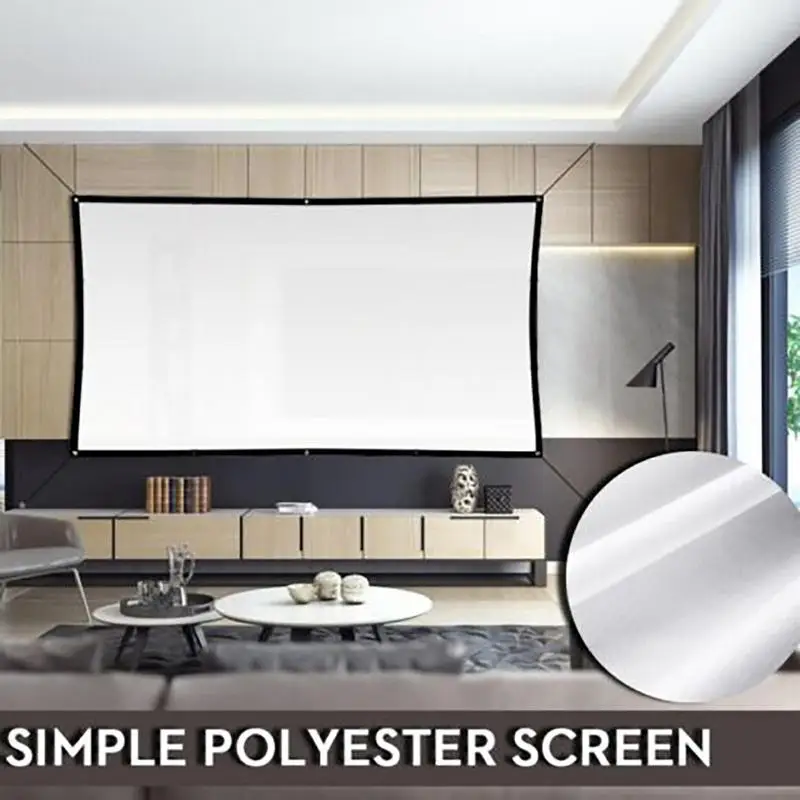 

Foldable Anti-Crease Portable Projector Movies Screen Home Cinema Theater Presentation Education Outdoor Indoor Public Display