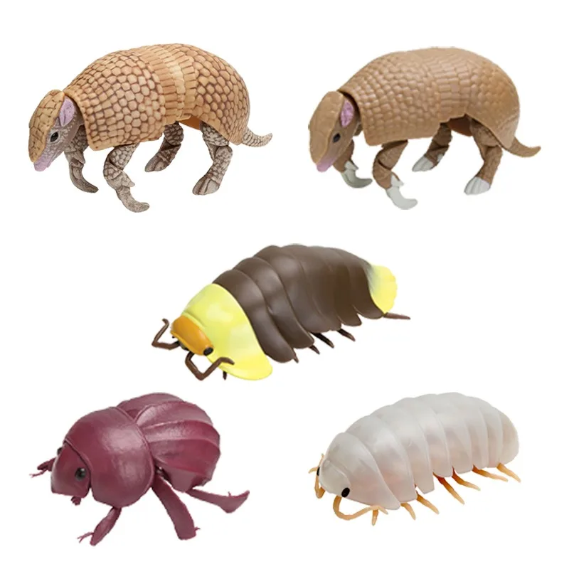 Originele Bandai Gashapon Armadillo Pillworm Simulatie Insect Qversion Dier Anime Model Speelgoed Cadeau Collectie Ornament