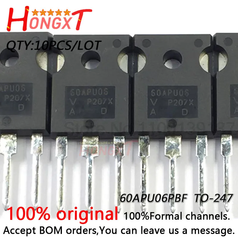 

10PCS 100% NEW 60APU06PBF 60APU06 TO-247 ultra-fast soft recovery diode 60A 600V