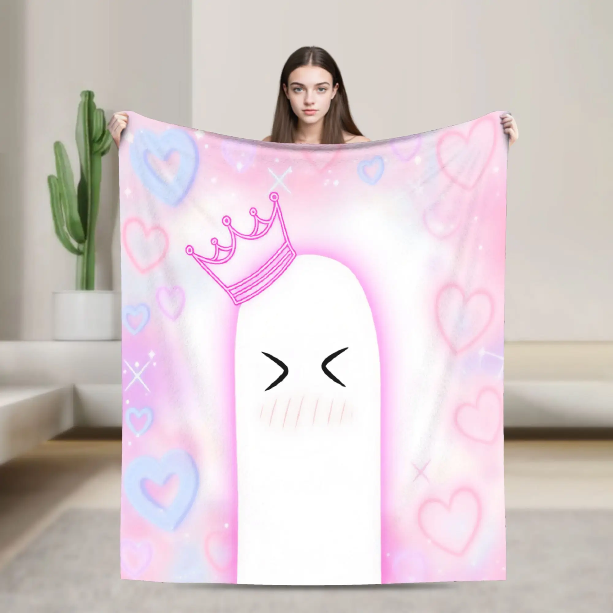 L-Lightsaber BL Manhwa Cozy Blanket For Home Decor  Casual Throw Blanket Autumn Travel Office Flannel Bedspread