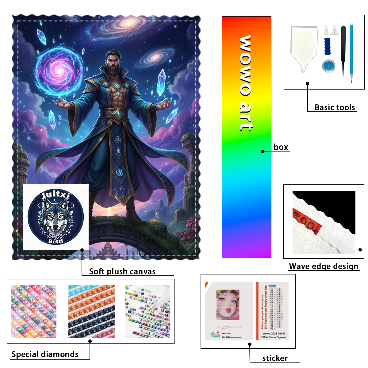 

【Betti_ Diamond Art】Cosmic Star Male God Crystal AB Rhinestone FD Rhinestone Perfect Resin Diamond