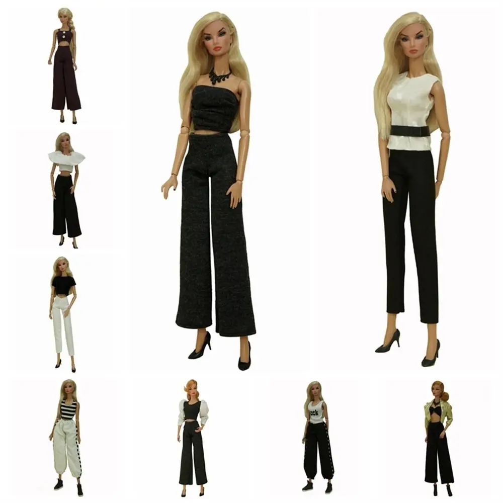 Children Gift Office Lady Doll Outfits Casual Tops Slim Cut Doll Clothes Pants 30cm Doll Trousers Handmade