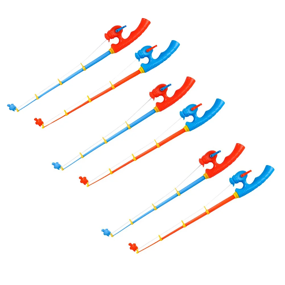 6 Pcs Kids Educational Toys Children\'s Fishing Rod Kindergarten Plaything Magnetic Plastic