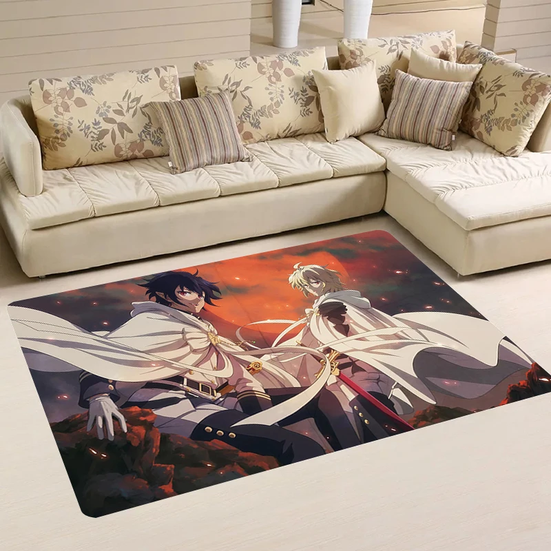 Carpets Anime S-Seraph Of The End Aesthetic Room Decoration Rugs Kitchen Carpet Home Bath Mat Balcony Doormat Entrance Door Foot