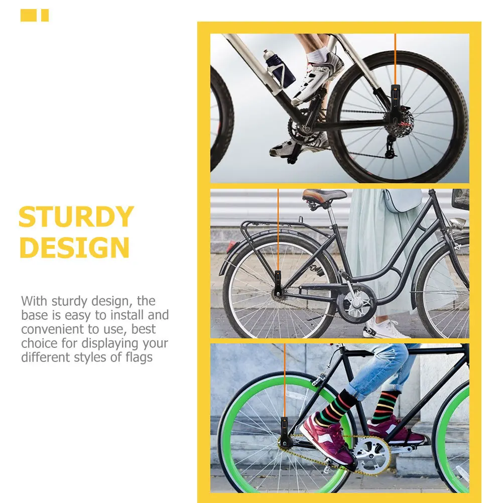 

5Pcs Flag Pole Bracket Set Sturdy Iron Mount for Bike Flag Holder Weather Resistant Safety Banner Bracket Cycling Accessories