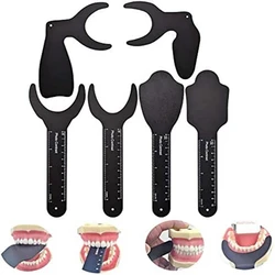 Dental Orthodontic Black Background Board Photo Image Contrast Oral Cheek Plate with Scale Mark Autoclavable Tools