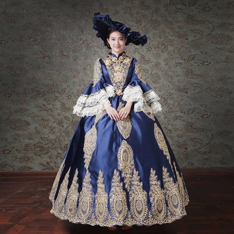 Fashion Ball Gown Medieval Court Marie Evening Dresses Baroque Victorian Theater Prom Party Gowns Masquerade