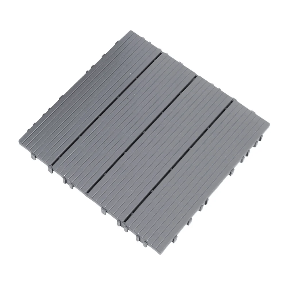 

1pcs Outdoor Deck Tiles Interlocking Garden Floor Decking Plastic Wood Flooring For Patio Pool Backyard Balcony All Weather Use