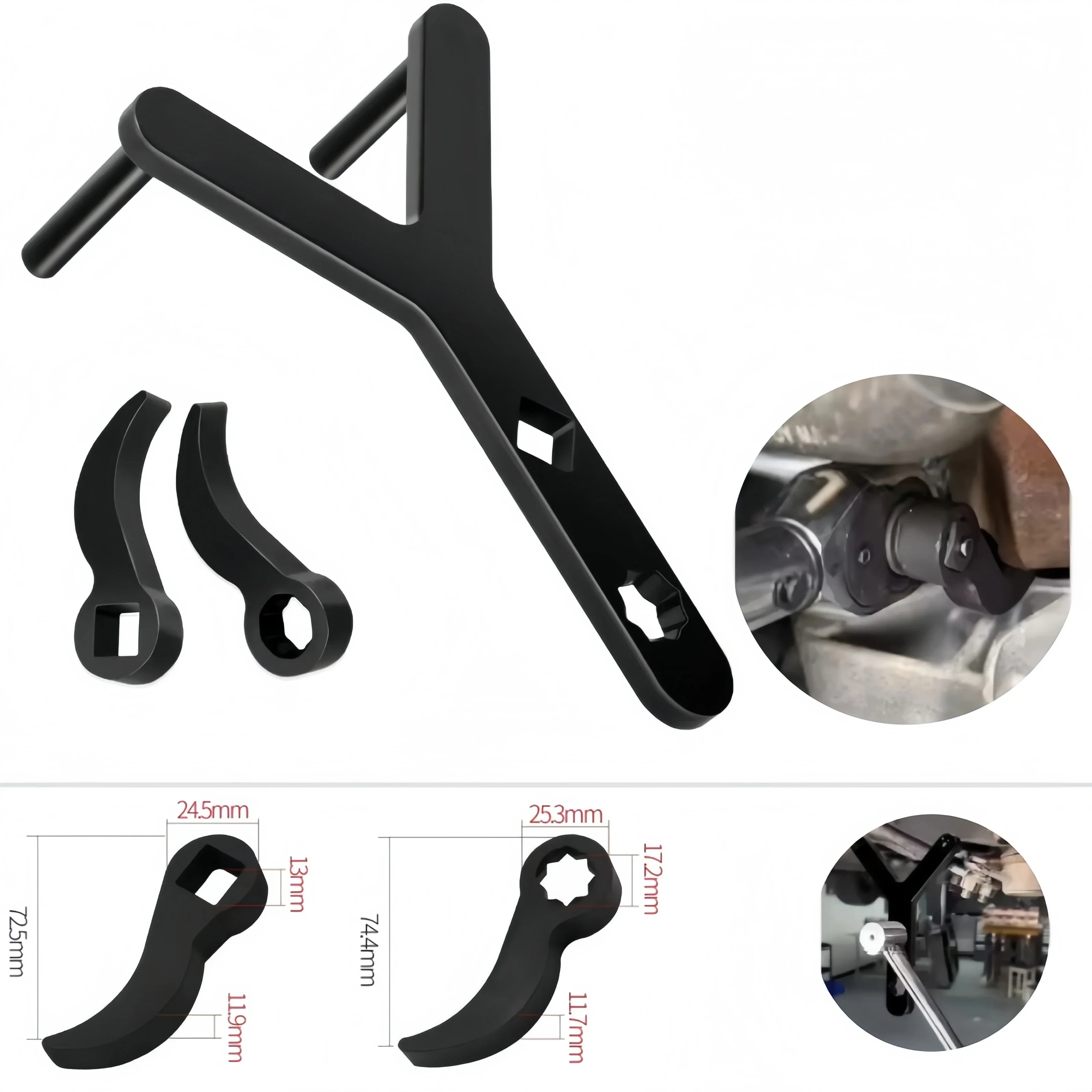 

1/2 Ratchet Open-end Wrench Pry Bar for Car Lower Control Arm Half Shaft Drive Shaft Disassembly Tool 1Set