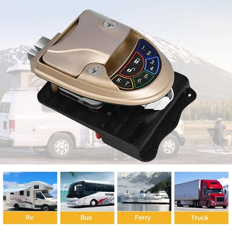 New Condition Keyless Entry RV Door Lock with Backlit Keypad Waterproof RV Lock