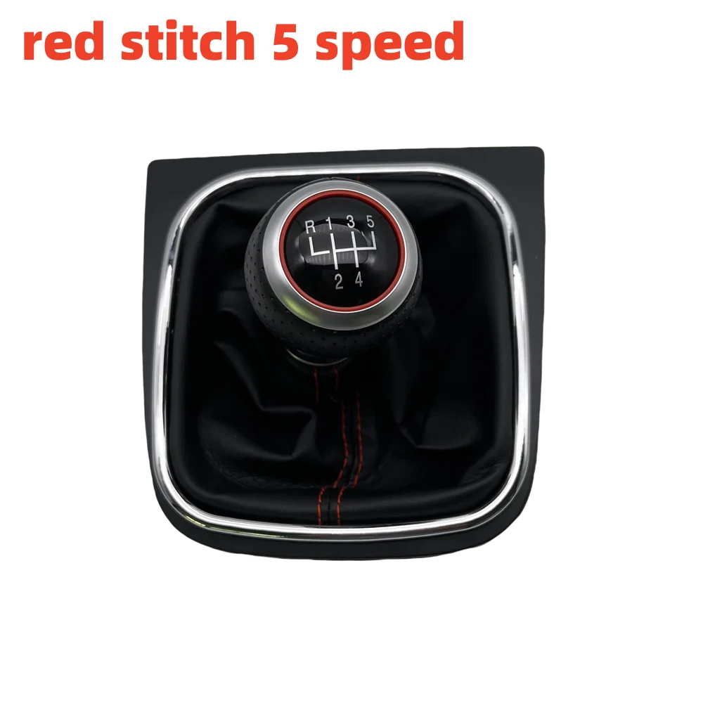 5/6 Speed Gear Shift Knob Lever Stick Gaiter Boot Cover For VW Jetta 5 6 GOLF 6 VI MK5 MK6 5KD 711 113 5KD711113