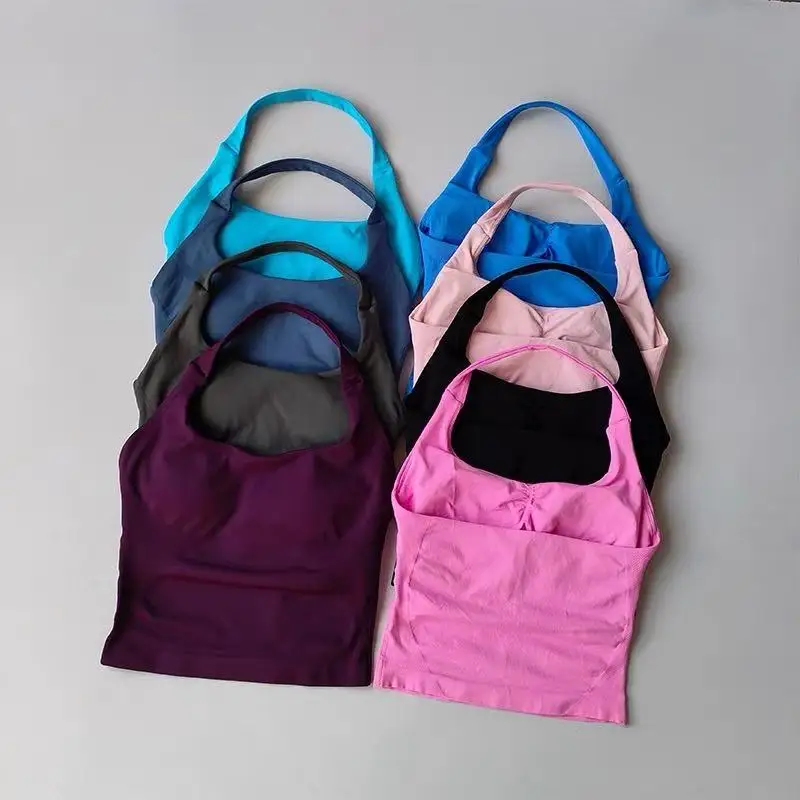 Neck Halter Yoga Vest Shockproof Running Sports High-strength Sports Underwear Fitness Pilates Suspender Beautiful Back Summer image 2