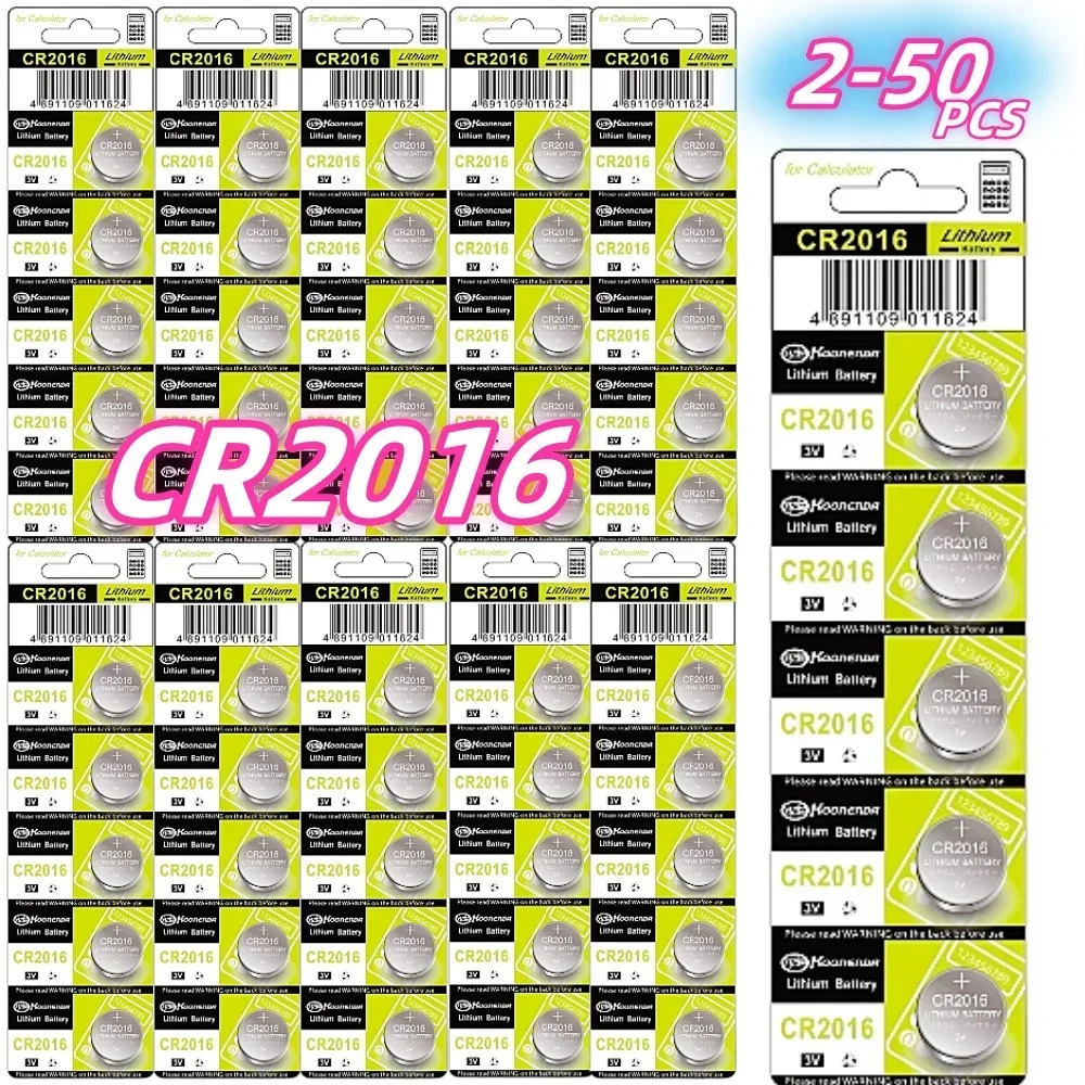 2024NEW 2-10PCS CR2016 3V Lithium Button Battery DL2016 DL2016 LM2016 CR 2016 Watch Batteries Coin Cell  for Toys Clock Computer