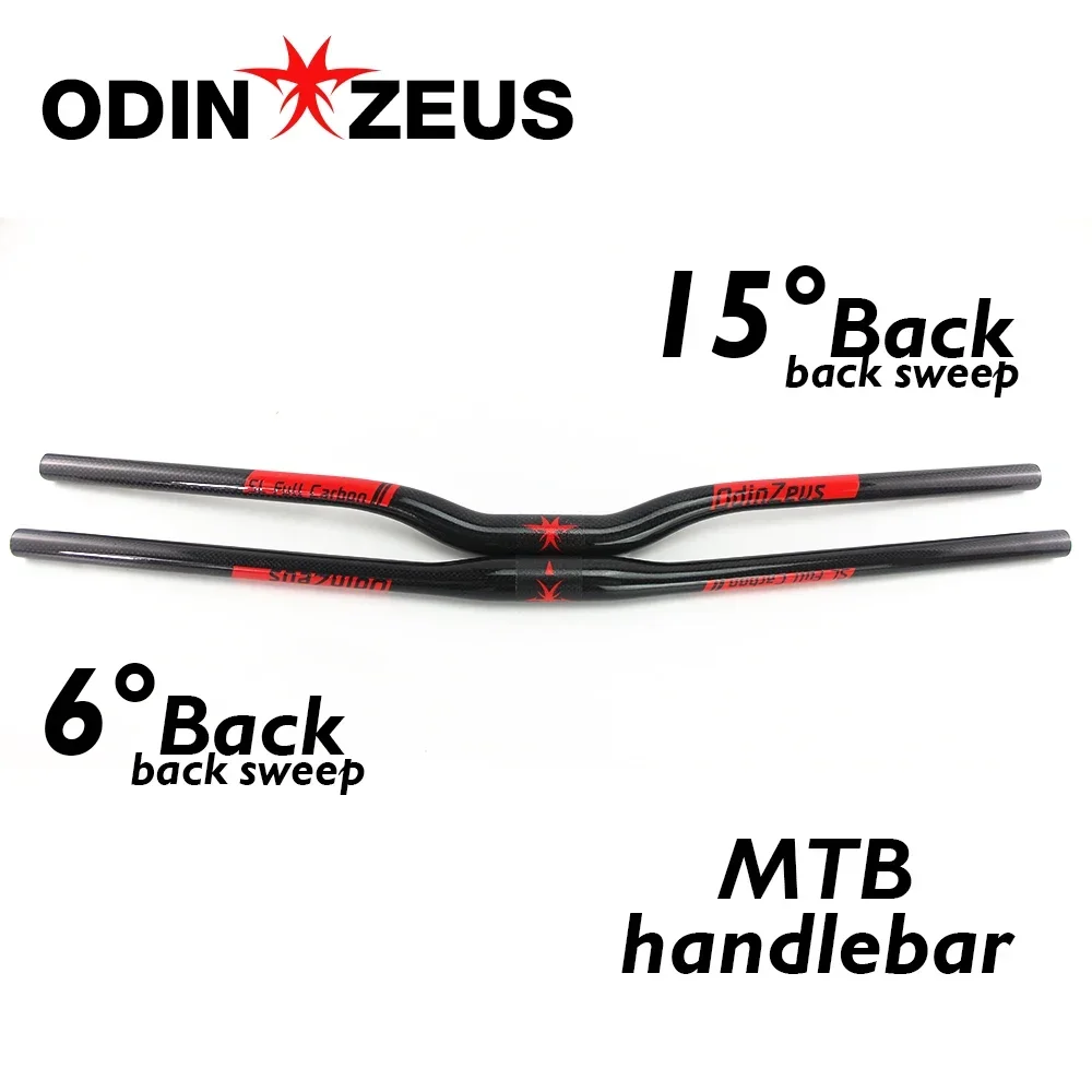 ODINZEUS Mountain Bike Parts MTB/BMX Bicycle  3K Super light Full Carbon Fiber Handlebar 25.4/31.8mm*680/700/720/740mm,handlebar