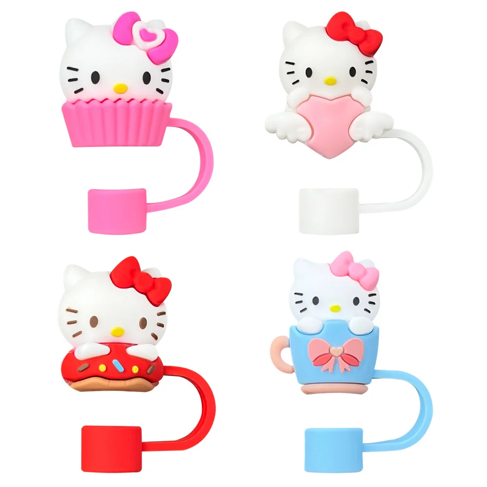 2Pcs Mesuca Cute Cartoon Straw Topper Cap Christmas Character Silicone Straw Cover 10mm Reusable Dust Proof Straw Plug Accessories For Stanley Tumbler Cup222 view 2
