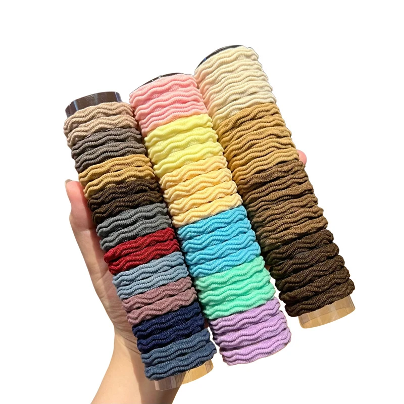 20PCS Elastic Hairband Scrunchie Ponytail Rope Holder Rubber Towel Hair Bands Ring Ties Headwear Fashion Hair Accessories