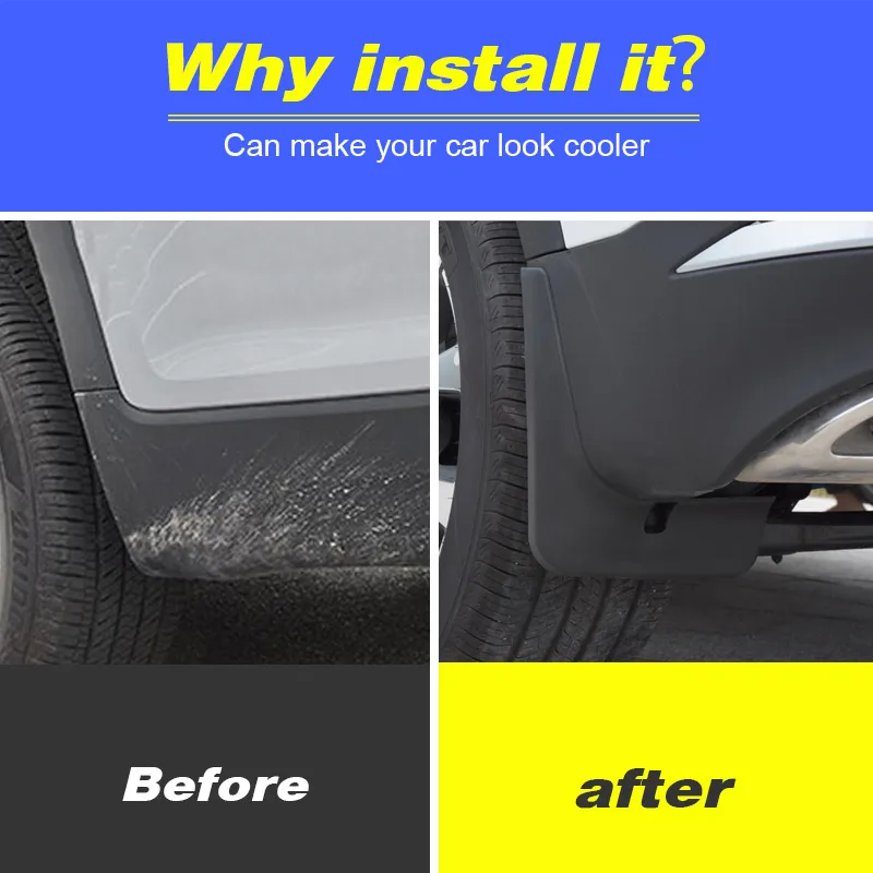 

Car Accessories Mudguard Mudflaps Front Rear Fender Guard Protection Exterior Parts For Chery Tiggo 7 Pro/pro max 2023-2020