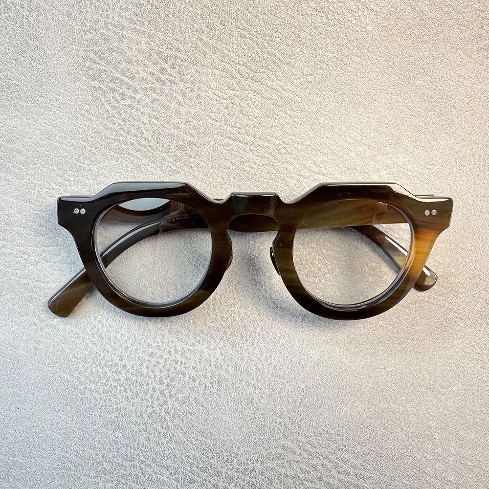 Eyeglass Frames Unique Vintage Handmade Natural Horn Reading Prescription Man Women Glassses Frames Myopia Optical Eyeglasses