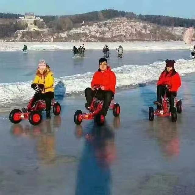 Go Kart per bicicletta a quattro ruote singola da esterno per bambini di ghiaccio e terra di alta qualità per bici per bambini