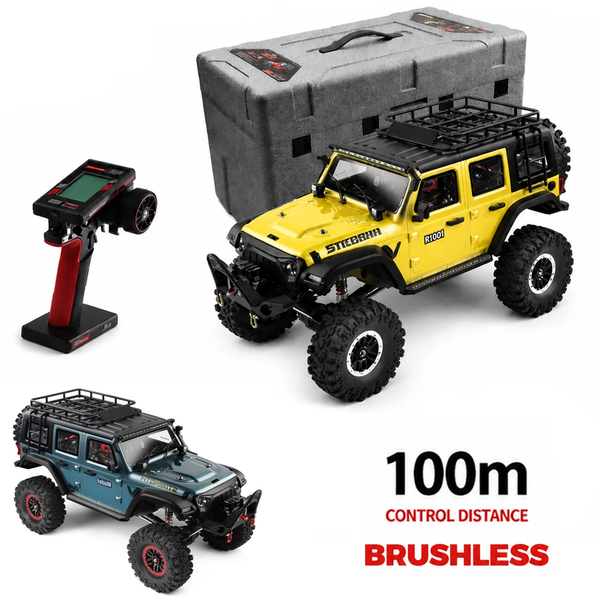 WLtoys 104006 Pro 1/10 4WD Electric Remote Control RC Offroad Rock Crawler Truck With Front Rear Diff Lock Dual Speed Shift LED