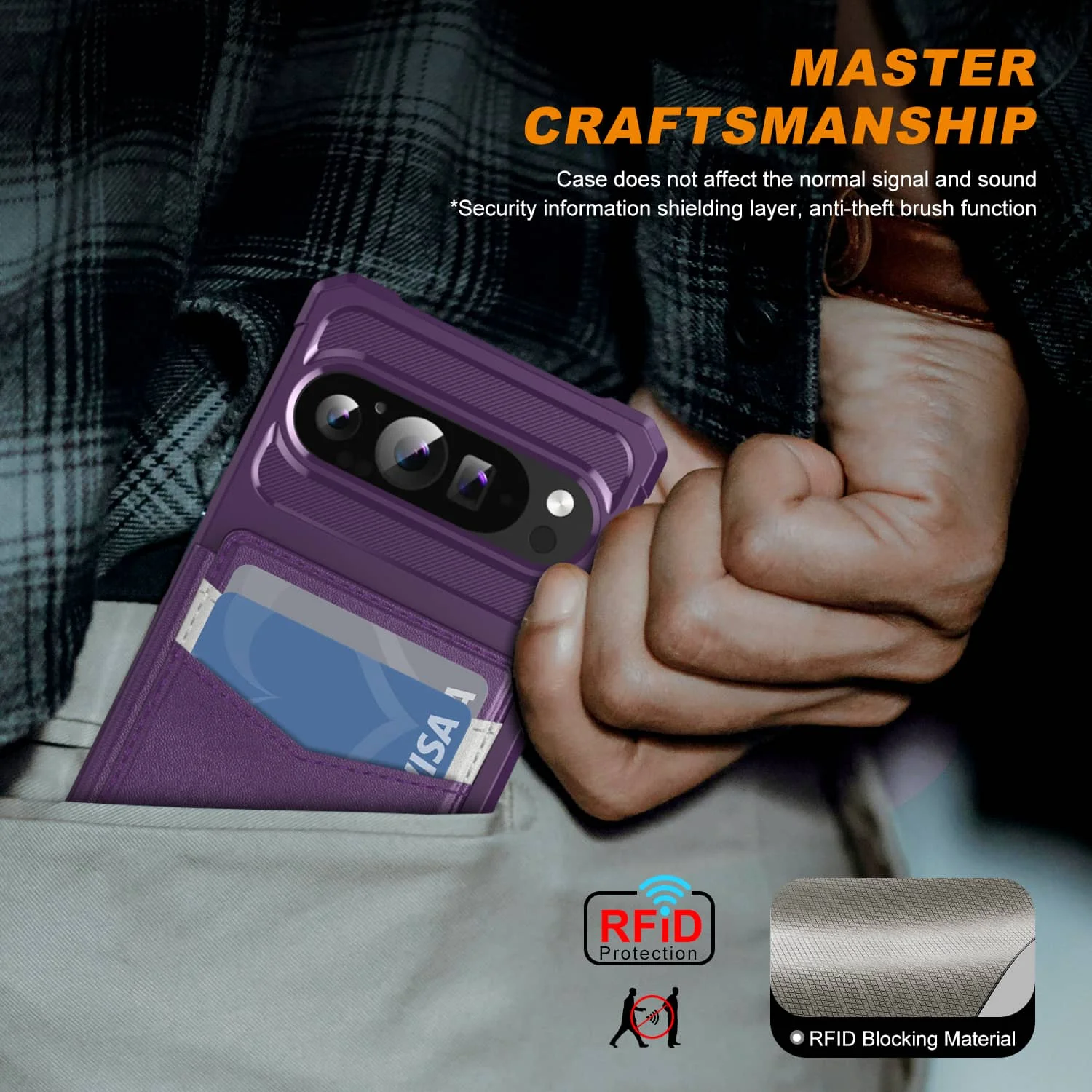 Pour Google Pixel 10 9 Pro XL 8 7 Pro 9A 8A 7A étui avec porte-carte, housse portefeuille à rabat arrière en TPU souple résistant aux chocs