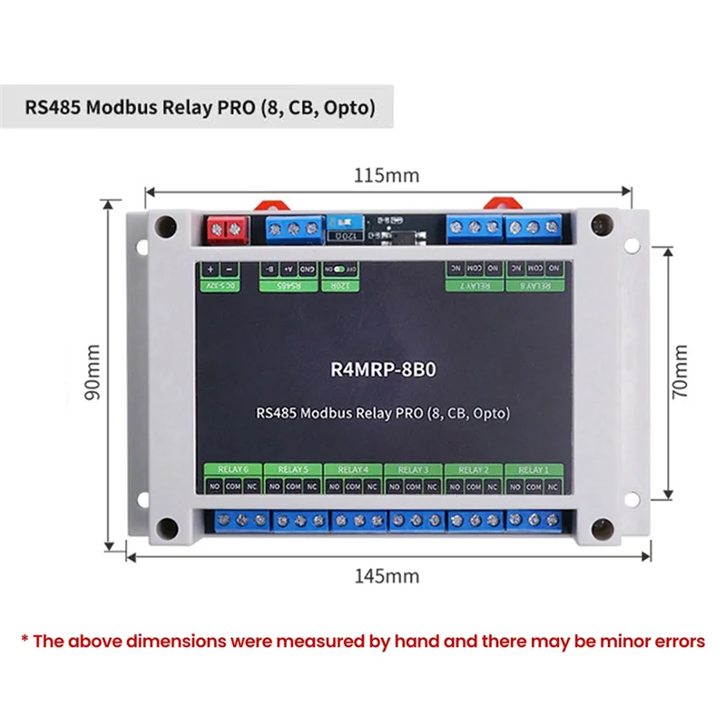 BNVN-Industrial Grade 8CH Relay Module RS485 Interface Relay Modbus RTU Protocol Control Optocoupler Isolation