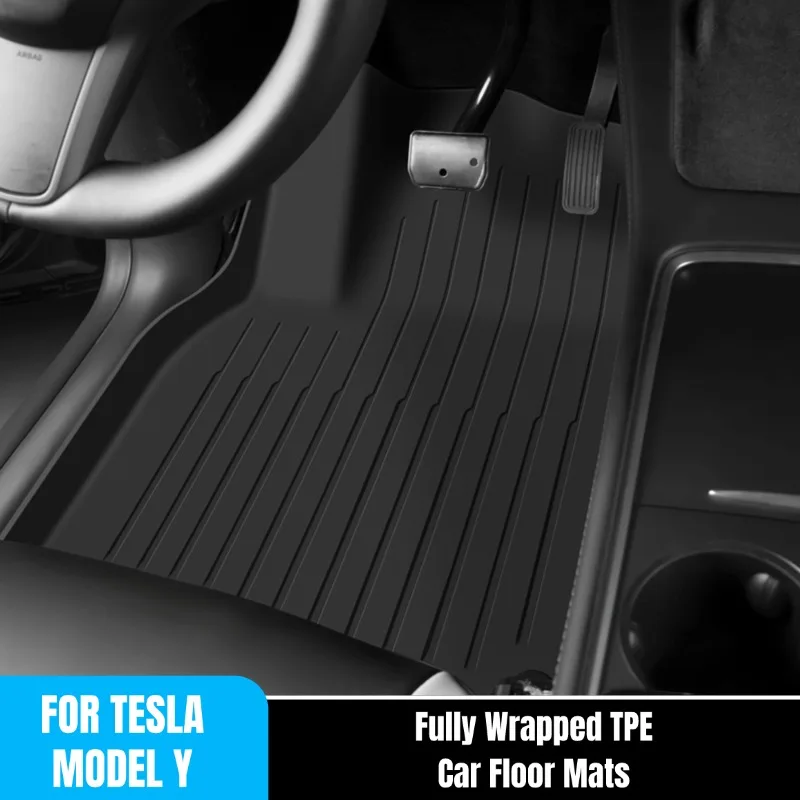 CALIHO Fulll Cover Floor Mat for Tesla Model Y Floor Mats 2024 2023 Carpet TPE 3D Menes Anti-Slip Set Interior Accessory 2021-24