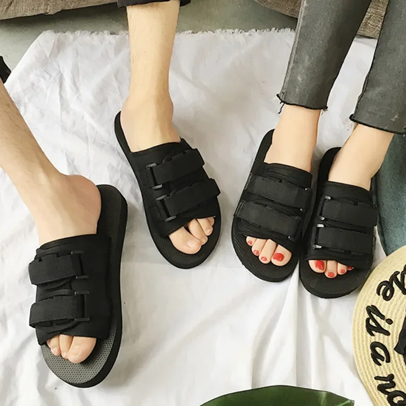 Sandal pria sandal musim panas pecinta kasual sandalias Fashion pria wanita sandal pantai slide pria sandal jepit ukuran besar 46 pantuflas