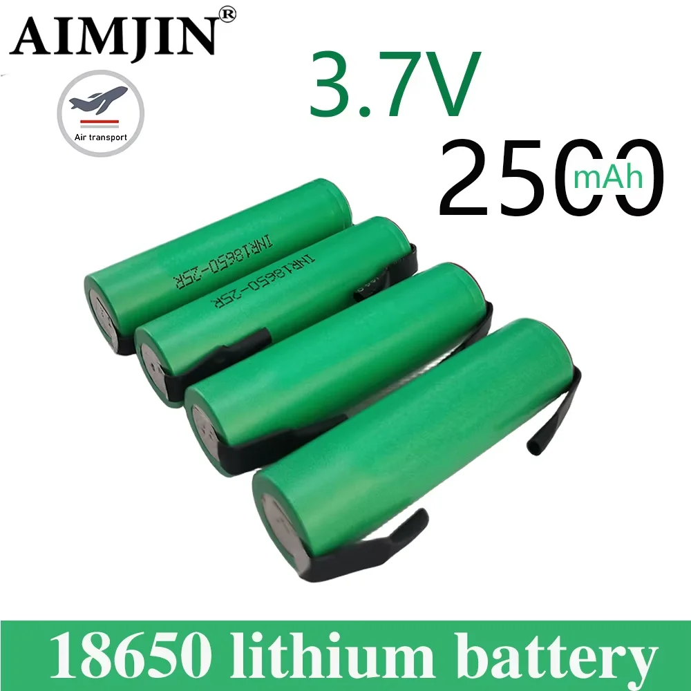

2500mAh Rechargeable battery 3.6V INR18650 25R for Samsung M 20A High discharge + DIY Nickel