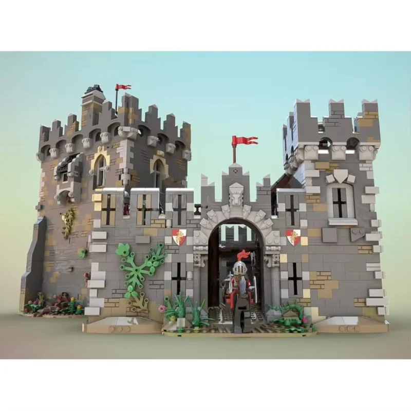 kinderen bakstenen kasteel middeleeuws speelgoed bouwstenen bakstenen leeuw kasteel serie moc architectuur voor kinderen set compatibele toren