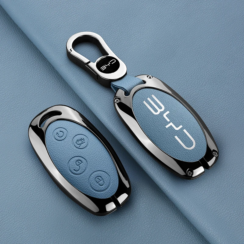 

Автомобильный смарт-чехол с дистанционным управлением, эмблема, аксессуары из цинкового сплава для BYD Qin Plus Yuan Plus Song Pro E3 Han EV E9 Tang Dolphin Seal
