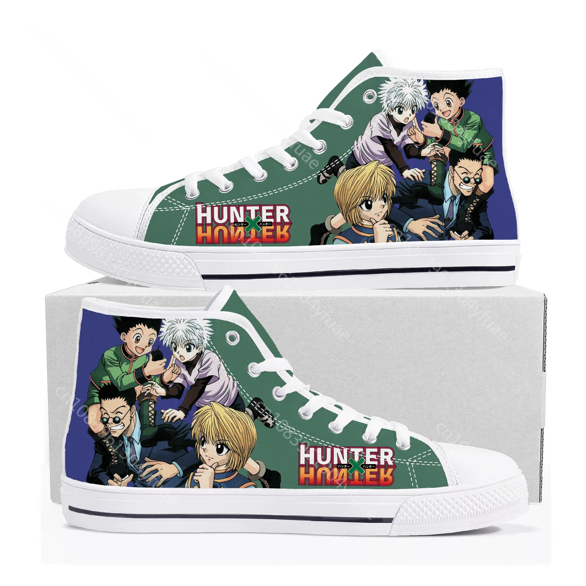 Gon Killua Zoldyck Hunter X Hunter High Top Sneakers Men Women Teenager High Quality Canvas Sneaker Manga Couple Customized Shoe