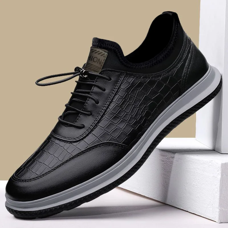 2023 Men\'s Shoes New men\'s Breathable Shoes Men\'s Soft Sole Casual Leather Shoes Men\'s Soft Board Shoes Driving Shoes Size 39-44