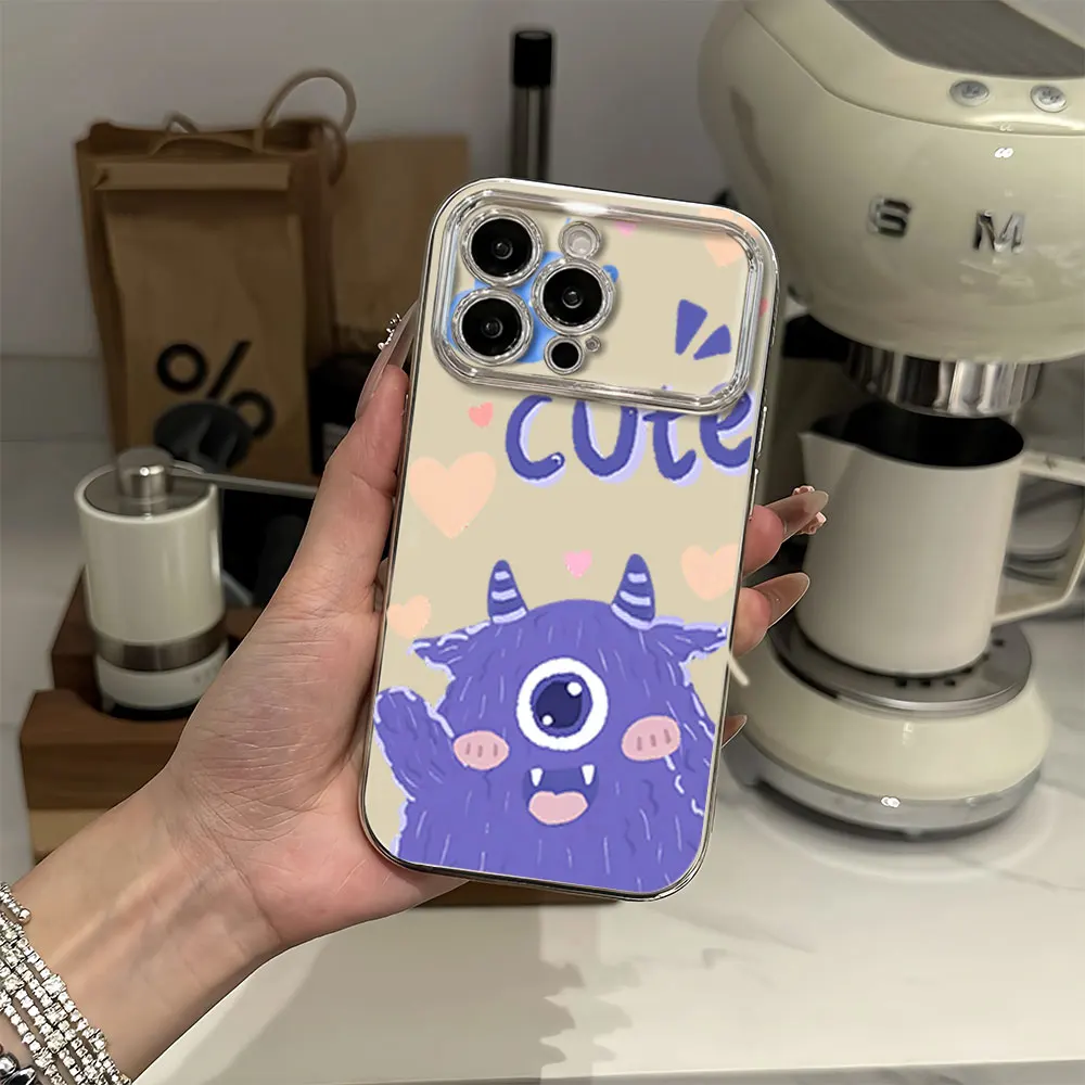 Cartoon Little Monster Electric Ferry Large Window Phone Case For Samsung A22 A23 A32 A51 A24 A20 4G 5G Shell