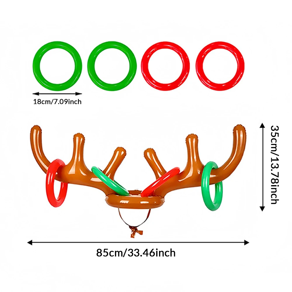 مجموعة واحدة من لعبة قرون الرنة القابلة للنفخ، ألعاب عيد الميلاد للحفلات العائلية، هدية السنة الجديدة #2