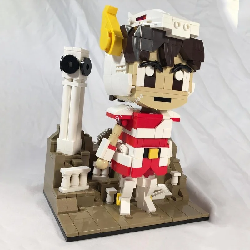 763pcs MOC Chibi Pegasus Seiya Brickheaded Model bouwstenen speelgoed Bouw idee Onderwijs kerstcadeaus Baksteen Kids