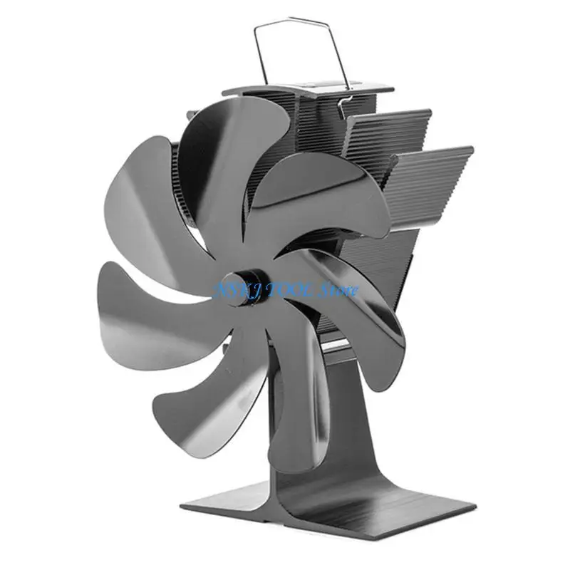 

L8RC SF310G Eco-friendly 7-blade Auto-sensing Fireplace Fan Quiet and Low Maintenance Heat Powered Stove Fan Larger Air