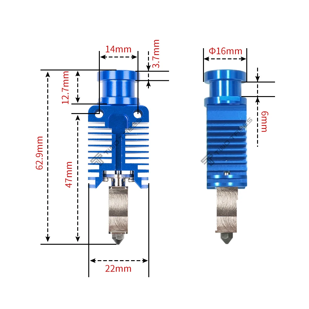 TZ V6 2.0 Hotend Kit für Creality Ender 3/Ender 3 PRO/Ender 3 V2/CR10/VORON 2.4/Prusa Hi-End Extruder J-Kopf V6 Hot End Upgrade – Detail 6